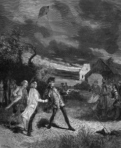 Jacques de Romas (1713-1776), fransk fysiker, eksperimenterte med en drage for å fange atmosfærisk elektrisitet i 1752. av French School
