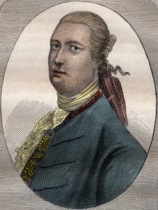 James Bruce, skotsk reisende og reiseskribent (1730-1794) - James Bruce skotsk diplomat, oppdagelsesreisende og geograf (1730-1794) - illustrasjon hentet fra "The Great Mariners of the 18th century" av French School