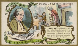 James Watt , skotsk ingeniør og oppfinner (chromolitho) av French School