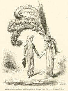 Januar 1796, Seize Fashion så snart den dukker opp (gravering) av French School