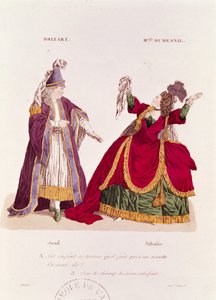 Jean-Baptiste Brizard (1721-91) i rollen som Joad og Mademoiselle Dumesnil (1713-1803) som Athalie, scene fra Act V Scene 5 av 