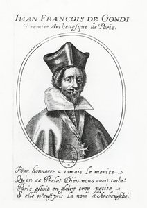 Jean-Francois de Gondi (gravering) av French School