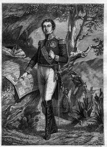 Jean-de-Dieu Soult (1769-1851) hertug av Dalmatia - portrett i full lengde av Jean de Dieu Soult (1769-1851) marskalk av Frankrike, hertug av Dalmatia - i "Imperiets historie etter konsulatets historie" av Adolphe Thiers -1879 - privat samling av French School