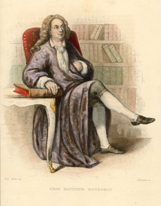 Jean Baptiste Rousseau (farget gravering) av French School