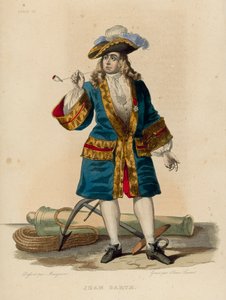 Jean Barth (farget gravering) av French School
