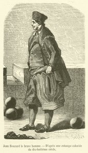 Jean Bouzard den modige mannen (gravering) av French School
