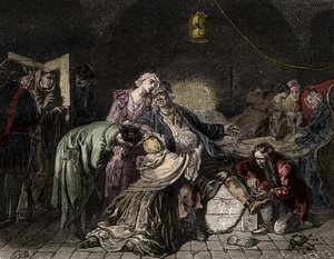 Jean Calas, kalvinistisk kjøpmann anklaget for drap av French School