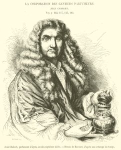 Jean Chabert, parfymer i Lyon, på det syttende århundre (gravering) av French School