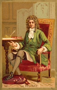 Jean de la Bruyere , fransk filosof (chromolitho) av French School
