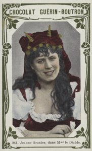 Jeanne Granier, i Madame le Diable (farget bilde) av French School