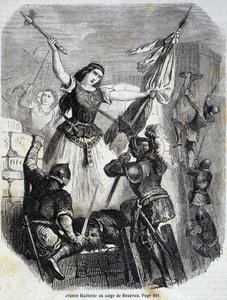 Jeanne Hachette i Beauvais i 1472 - i "Histoire de France" av L.-P. Anquetil av French School