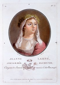 Jeanne Laisne, fra Portraits of Great Men, Illustrious Women, and Memorable Subjects of France, publisert 1787-92 av French School