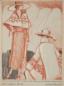 Jeanne Lanvin et etc fra en samling av moteplater av French School