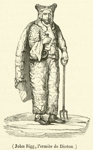 John Bigg, der Einsiedler von Dinton (Gravur)