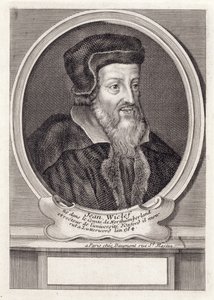 John Wycliffe, gravert av Daumont, Paris av French School