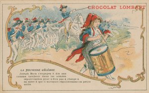 Joseph Bara, en berømt ung fransk republikansk soldat på tidspunktet for den franske revolusjonen av French School