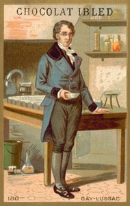 Joseph Louis Gay-Lussac , fransk kjemiker og fysiker (chromolitho) av French School