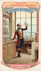 Joseph Louis Gay-Lussac , fransk kjemiker og fysiker (chromolitho) av French School