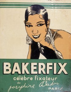 Josephine Baker - reklame for Bakerfix: "" Josephine Bakers berømte fiksator"" av French School