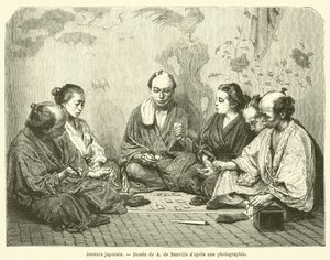Japanske spillere (gravering) av French School