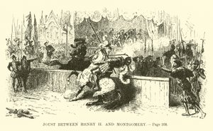Joust mellom Henry II og Montgomery av French School