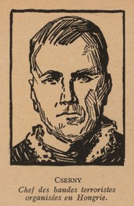 Jozsef Cserny, ungarsk kommunistisk revolusjonær og leder av Lenin-guttene som håndhevet den røde terroren under den ungarske sovjetrepublikken i 1919 (lito) av French School