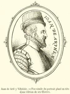 Juan de Arfe y Villafane, faksimile av portrettet plassert i spissen for en utgave av hans verk (gravering) av French School