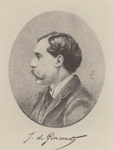 Jules de Goncourt , fransk romanforfatter (gravering) av French School