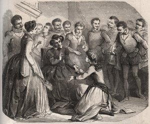 Julita Guagnini ba dronning Catherine de Medicis (Caterina de Medici) (1519-1589) om å ta henne til tjeneste. Hun ble elskeren til Louis de Bussy d
