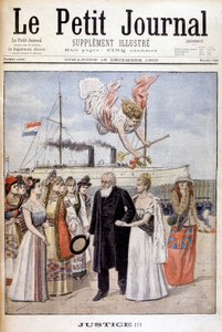 Rettferdighet! : President Kruger kommer for å forsvare sitt folks sak i Holland, til dronning Wilhelmine - i "Le Petit Journal" av 16.12.1900 (gravering) av French School