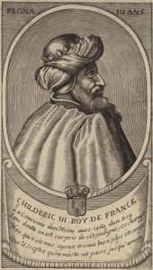 Kong Childeric III av frankerne av French School