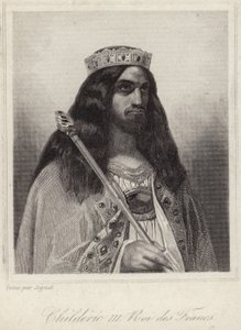 Kong Childeric III av frankerne av French School