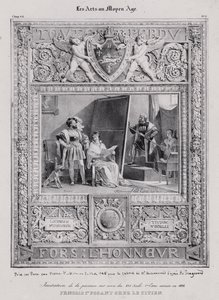 Kong Frans I av Frankrike poserer for sitt portrett av den italienske maleren Titian av French School