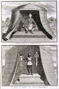 Kiwasa and the God of Winds, idoler av virginianerne, illustrasjon fra 