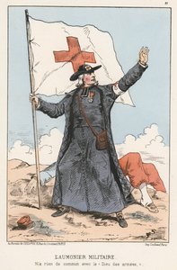 Den militære kapellan (farget gravering) av French School