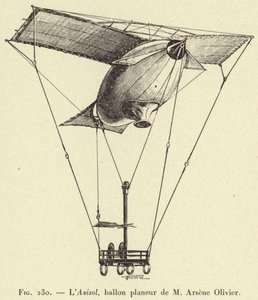 Avisol, gliderballong av M Arsene Olivier (gravering) av French School