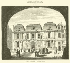 The Hotel Carnavalet (gravering) av French School