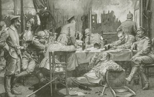 Orgien (litografi) av French School