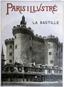 La Bastille. Forside av avisen «Paris illustrious»» av 13. juli 1889. av French School