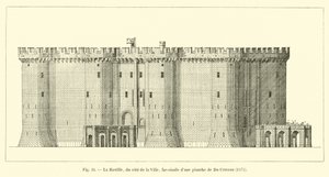 La Bastide, fra byens side, faksimile av en tallerken av Du Cerceau, 1575 av French School