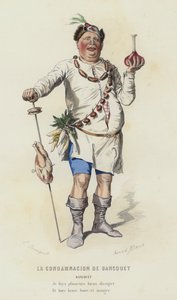 The Damnation of Bancquet (farget gravering) av French School