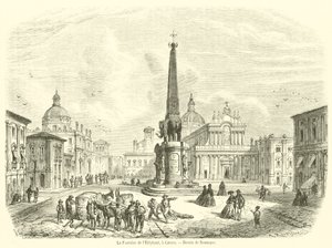 The Fountain of the Elephant, i Catania (gravering) av French School
