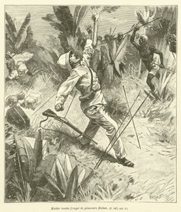 The Death of the Explorer Muller (gravering) av French School