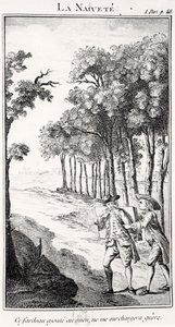 La Naivete (gravering) av French School