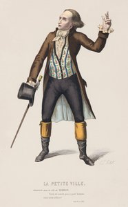 La Petite Ville, Act II, Sc XVII (farget gravering) av French School