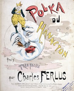 La Polka du Hanneton, av Charles Ferlus - noteomslag, sent på 1800-tallet av French School