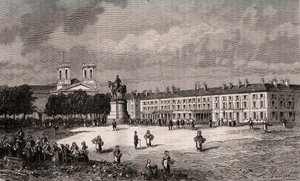 La Roche-sur-Yon (La Roche sur Yon) - Pays de la Loire - sted Napoleon - gravering i "Frankrike illustrée: geografi, historie, statistisk administrasjon" av V.-A. Malt brun. 1884 av French School