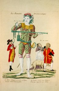 Den aristokratiske romersk, pub. 1789 (håndfarget gravering) av French School