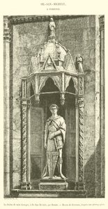 La Statue de Saint Georges, en Or-San-Michele (gravering) av French School