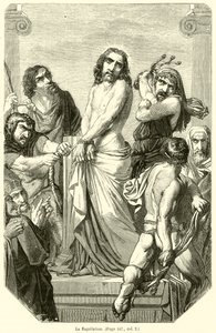 La flagellation (gravering) av French School